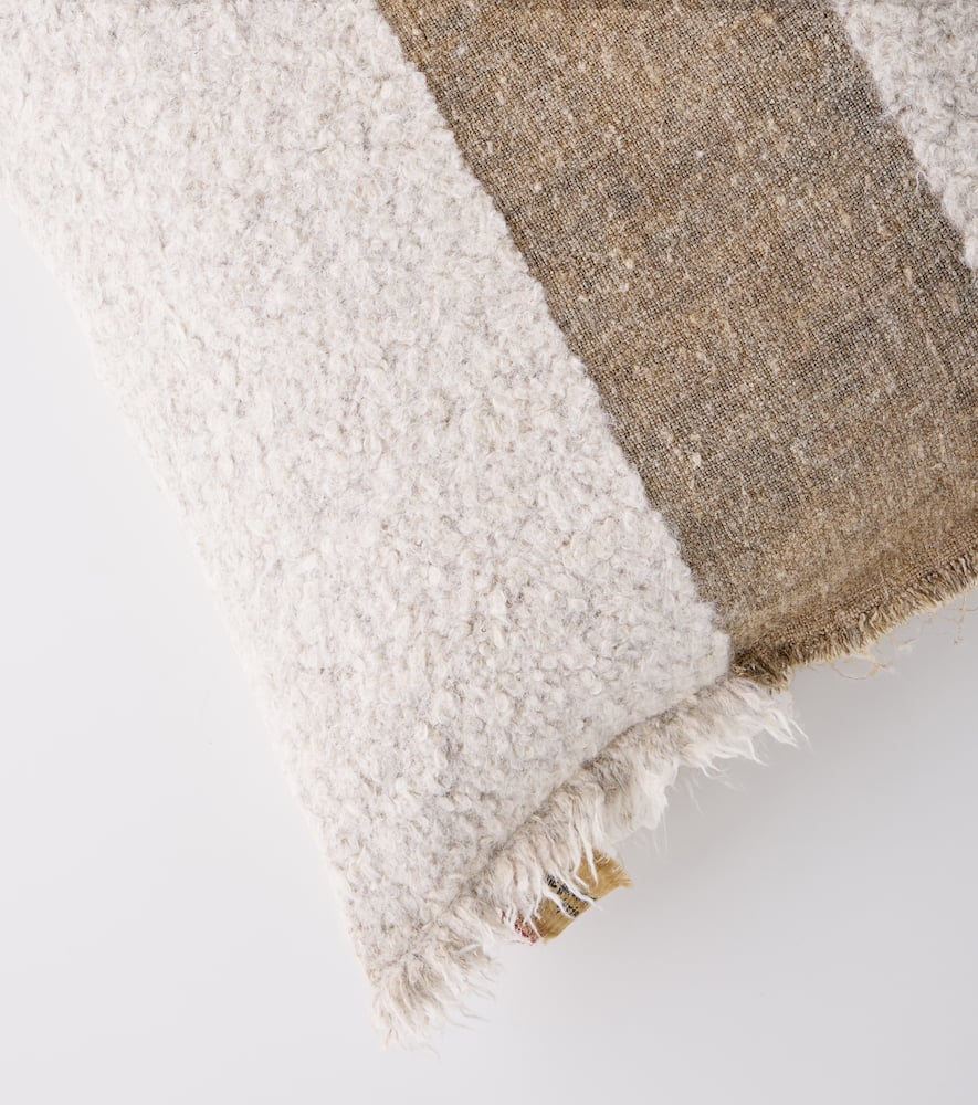 The House Of Lyria Cimide Alpaca And Silk-blend Cushion In Sand