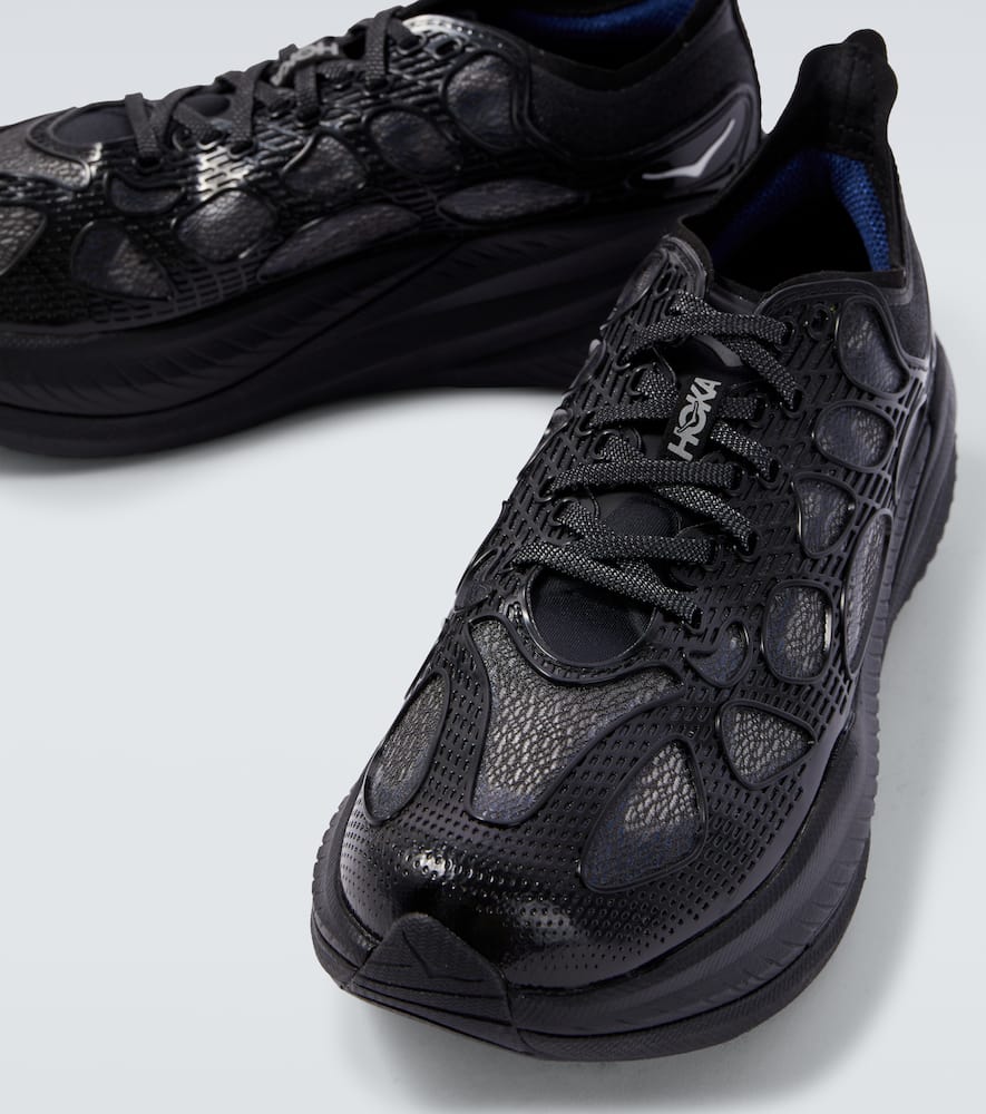 Hoka Mach X Caged Running Shoes In Black