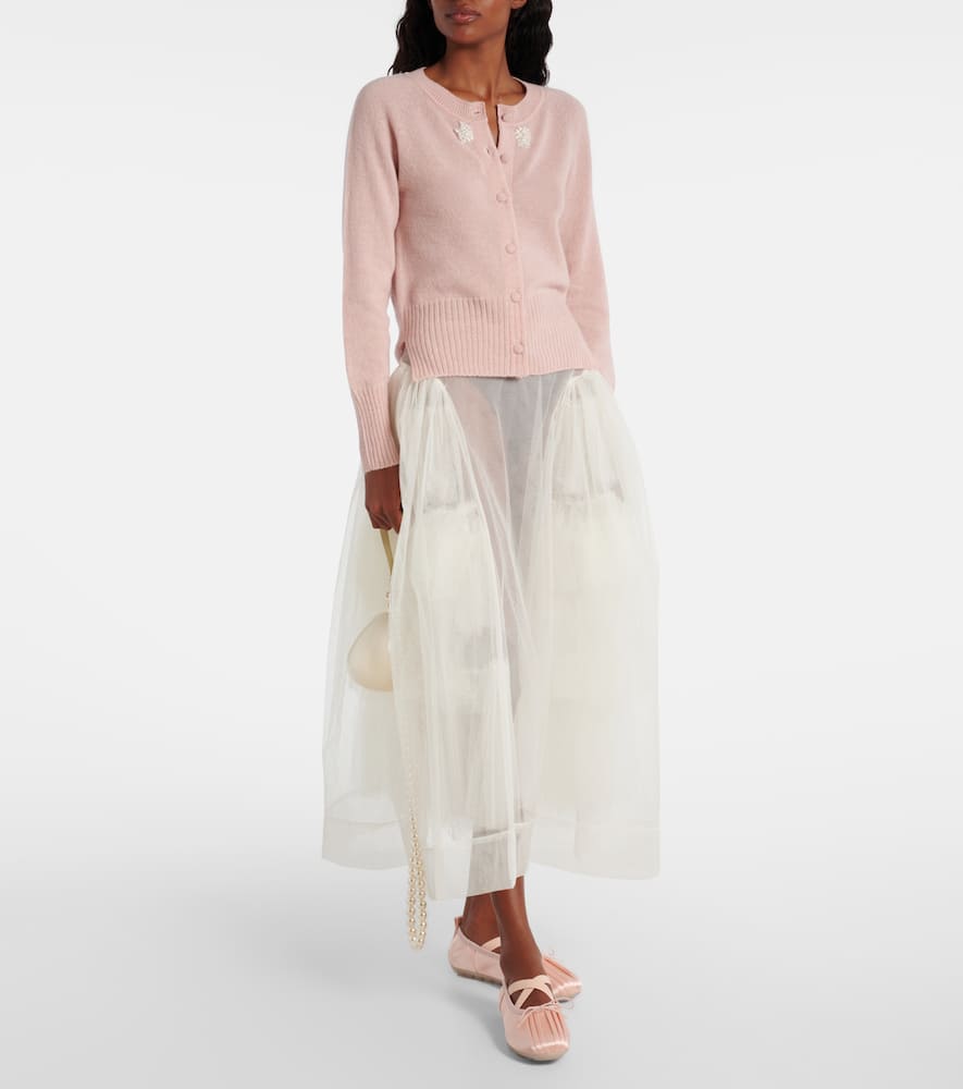 Simone Rocha Ballerina Grip Satin Ballet Flats In Pink