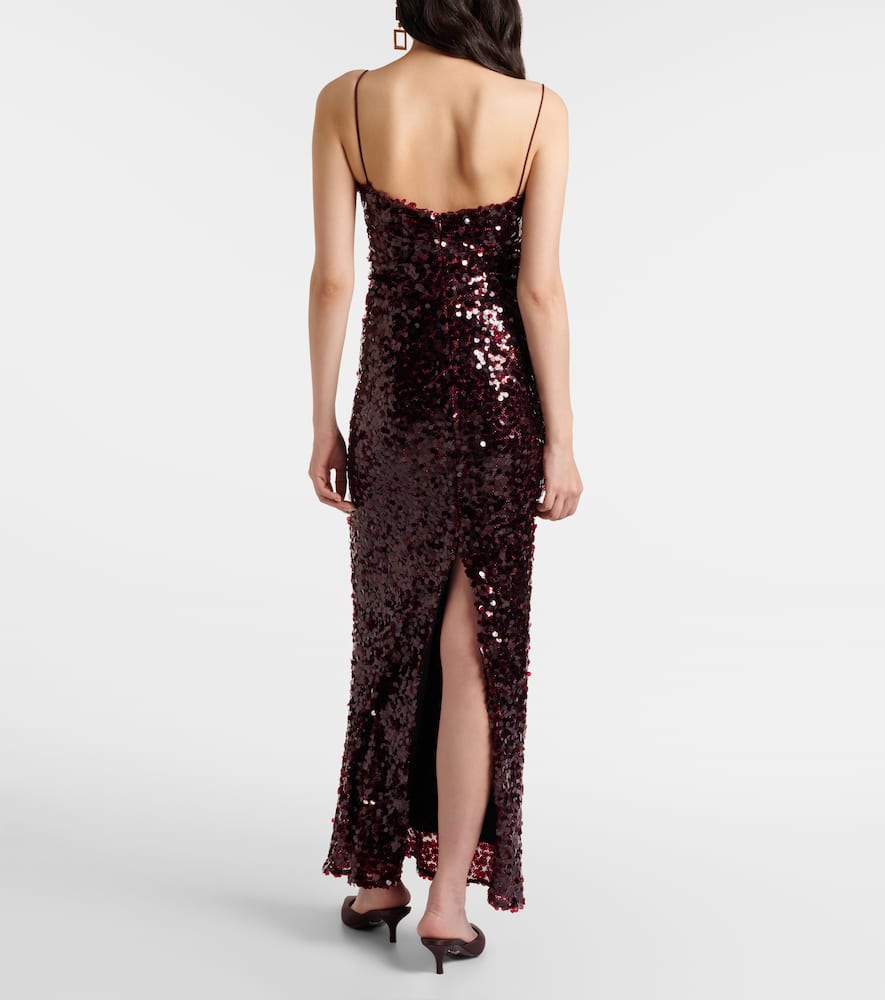 Christopher Esber Salacia Sequined Gown In Brown