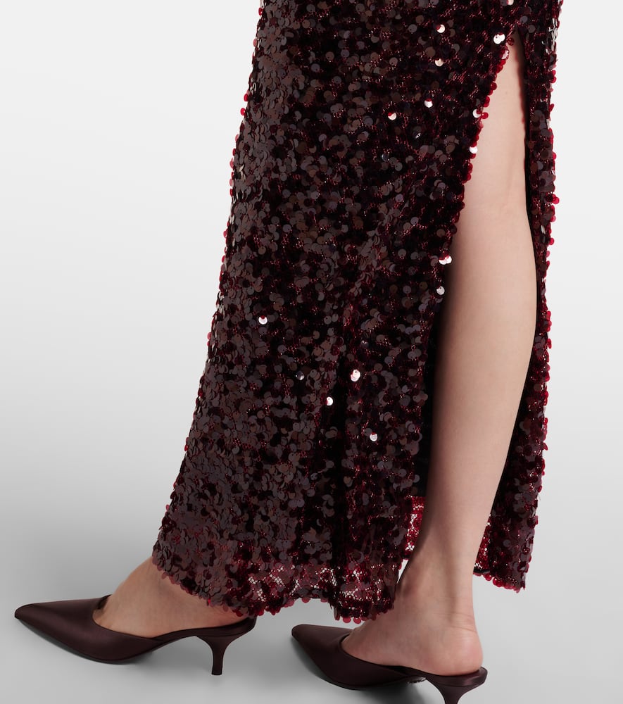 Christopher Esber Salacia Sequined Gown In Brown