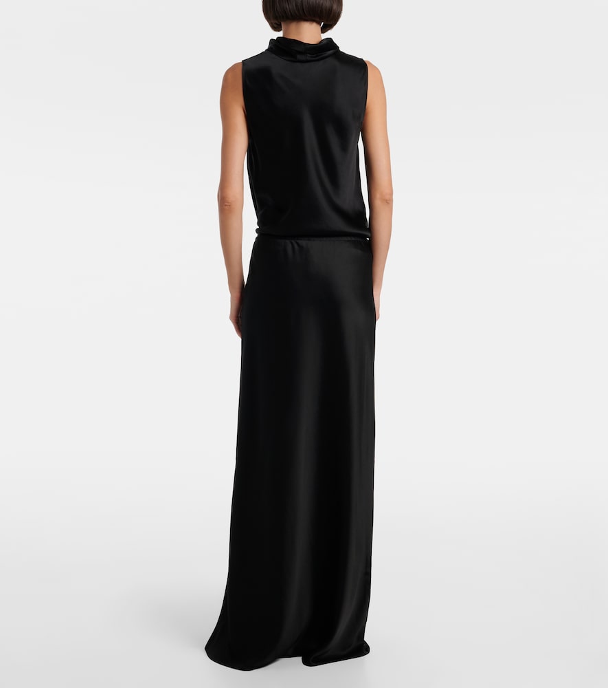  Leset Leset Barb Satin Maxi Skirt 