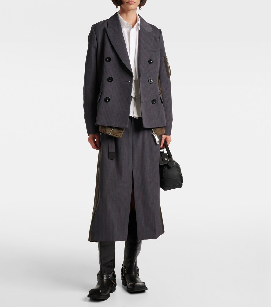  Sacai Sacai Falda Midi Con Paneles 