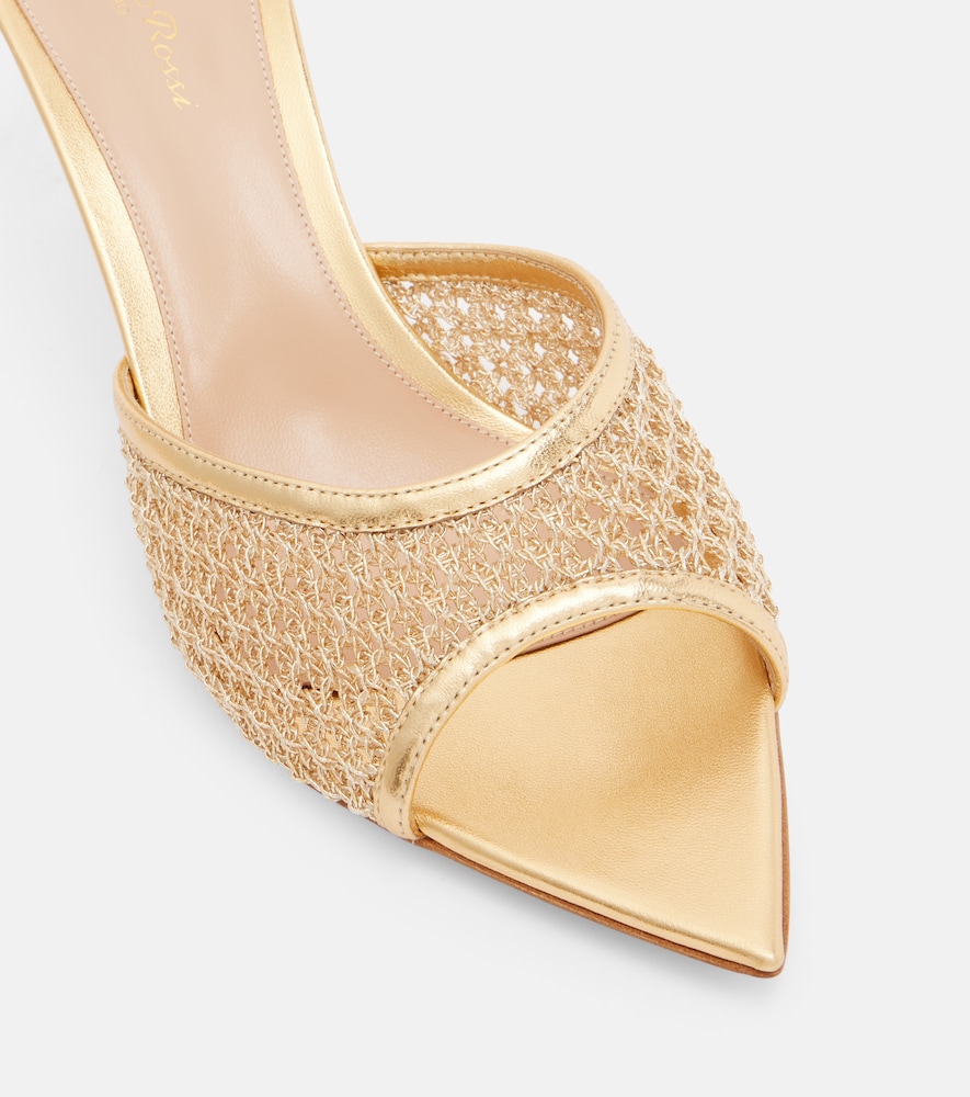  Gianvito Rossi Gianvito Rossi Pantoletten Dorotea Mit Metallic-leder 