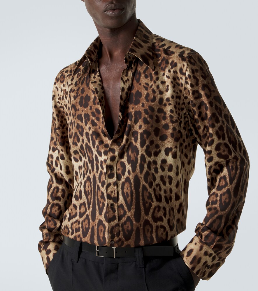  Dolce&gabbana Dolce&gabbana Bedrucktes Hemd Aus Seide 