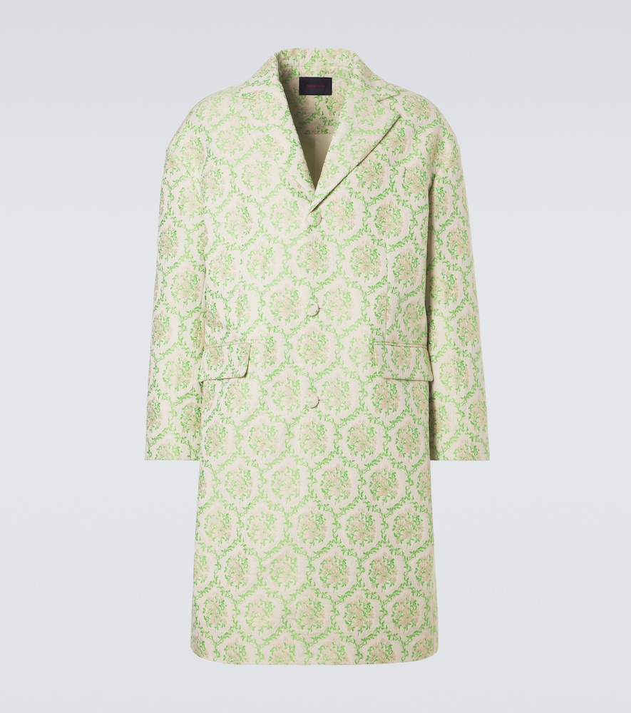Simone Rocha Cappotto in jacquard di misto cotone