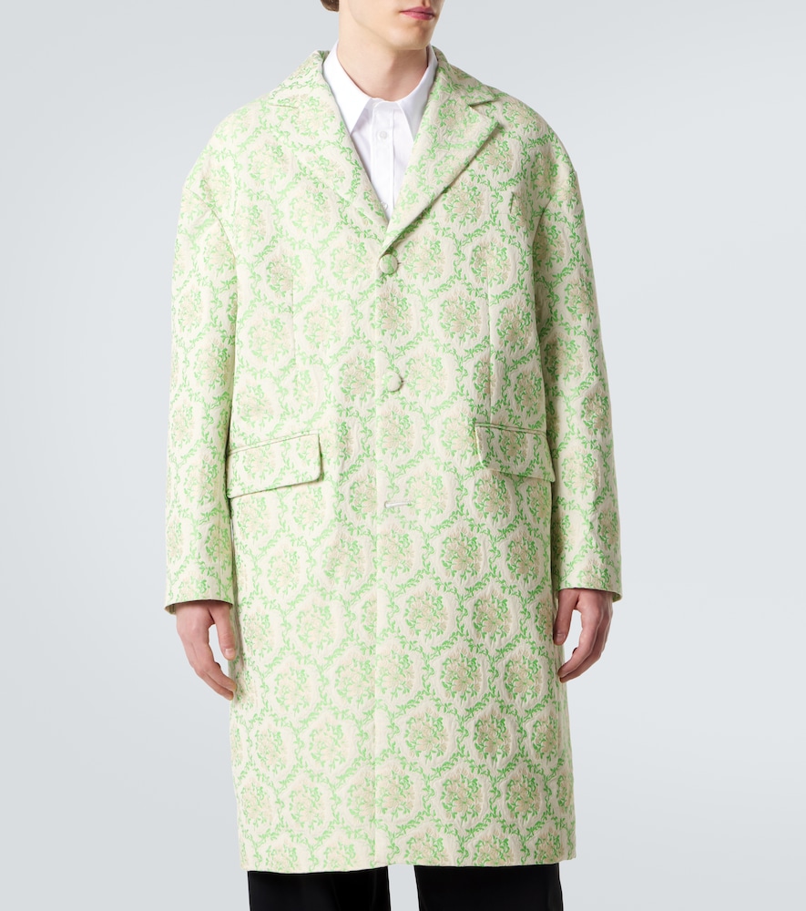  Simone Rocha Simone Rocha Floral Cotton-blend Jacquard Coat 
