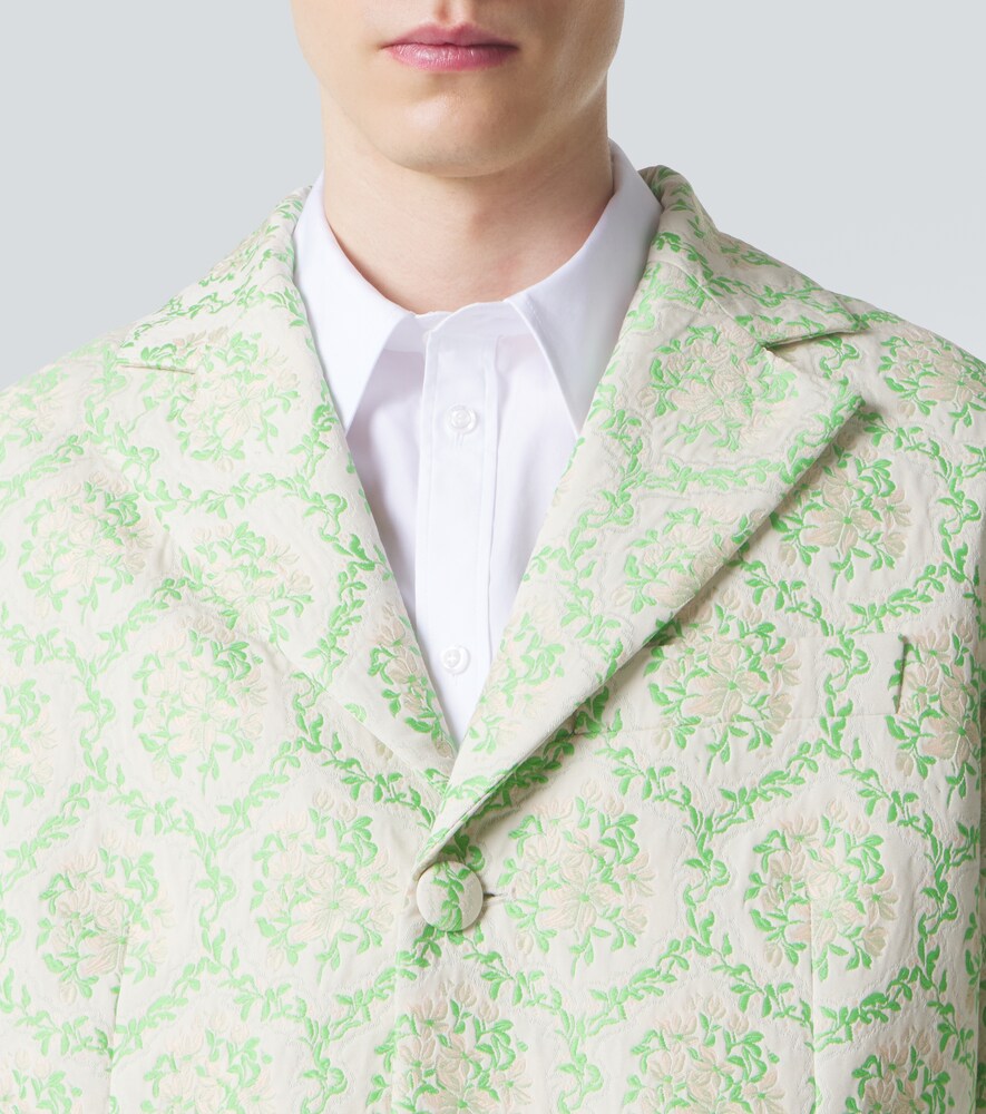  Simone Rocha Simone Rocha Floral Cotton-blend Jacquard Coat 