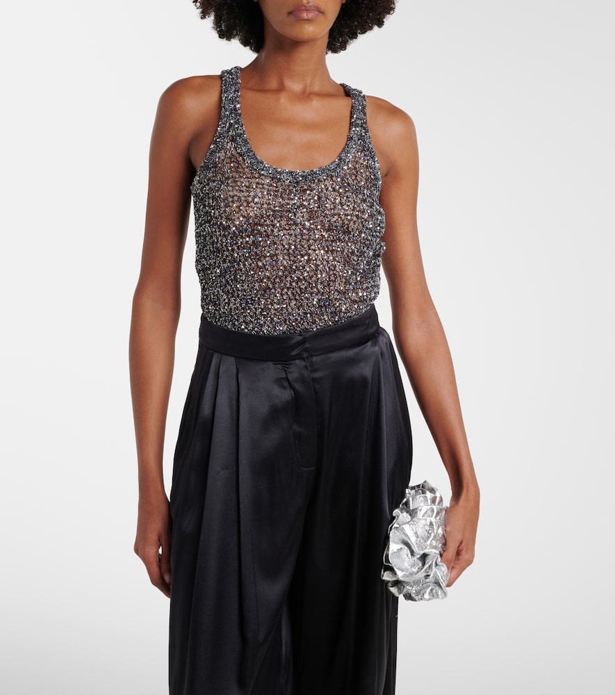  Missoni Missoni Sequined Knitted Tank Top 