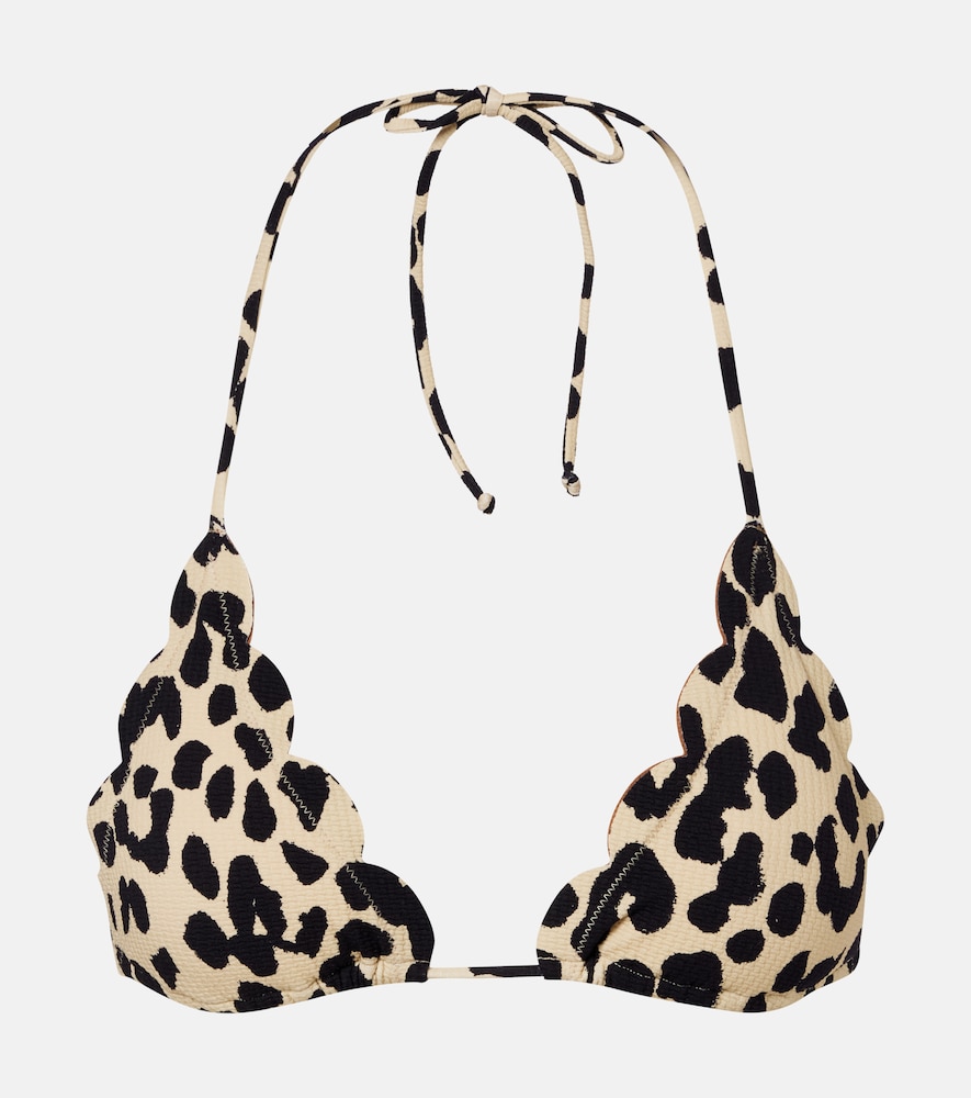 Marysia Broadway leopard-print bikini top