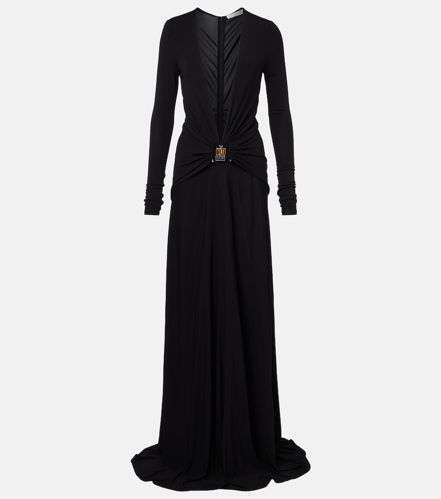 Christopher Esber Bezel Quartz embellished maxi dress