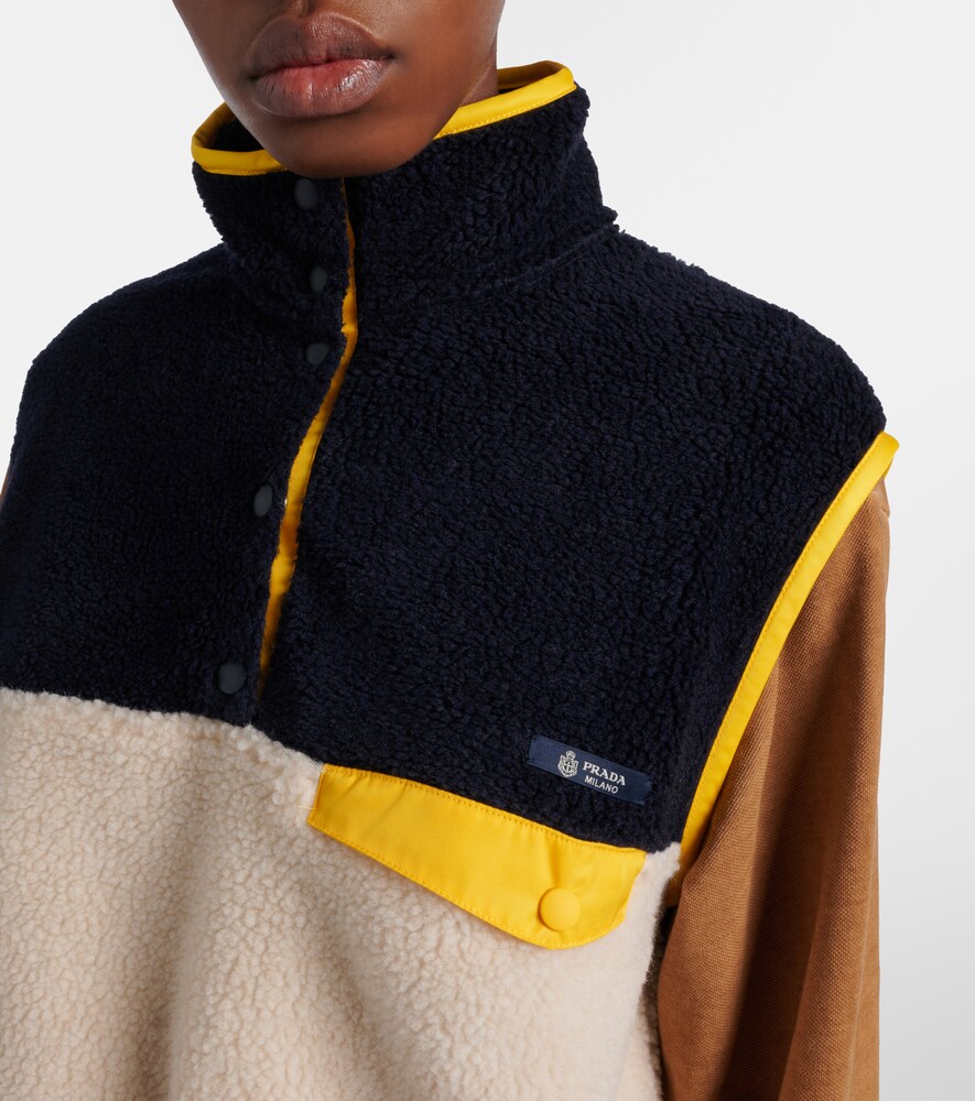  Prada Prada Cropped-weste Aus Teddyfleece 