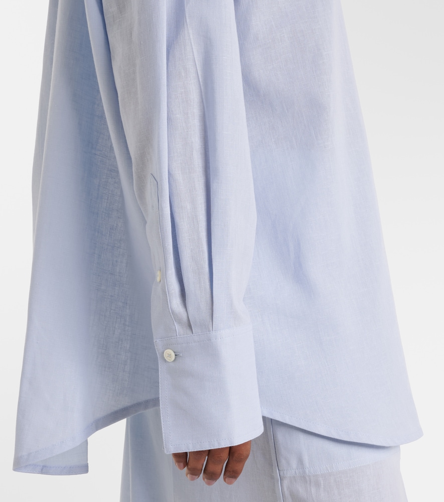  Toteme Toteme Oversize-hemd Aus Baumwolle Und Leinen 