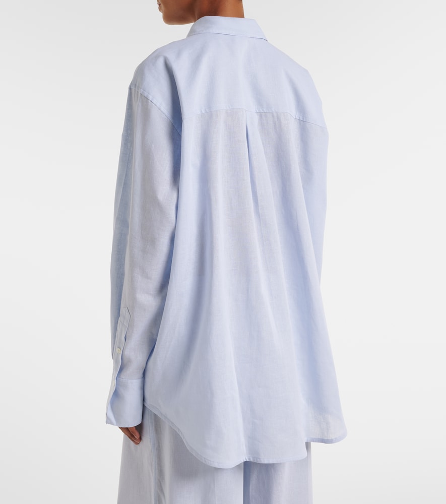 Toteme Toteme Oversize-hemd Aus Baumwolle Und Leinen 