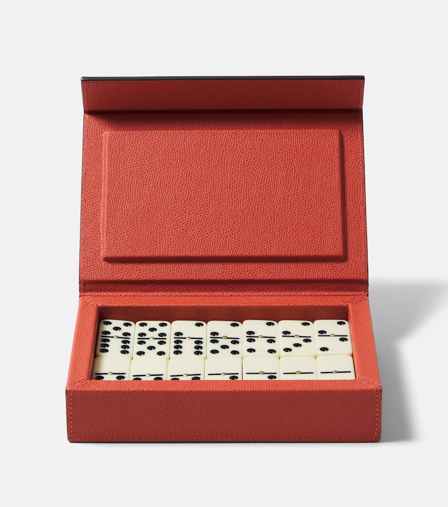 Giobagnara Unisex Orange Parma Leather And Walnut Domino Set - Mytheresa