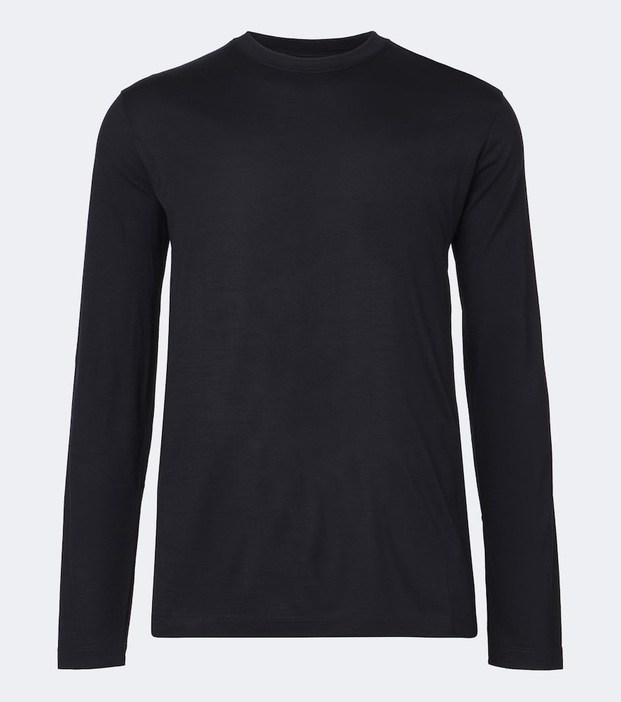Sease Virgin Wool Jersey Ski Top In Blue