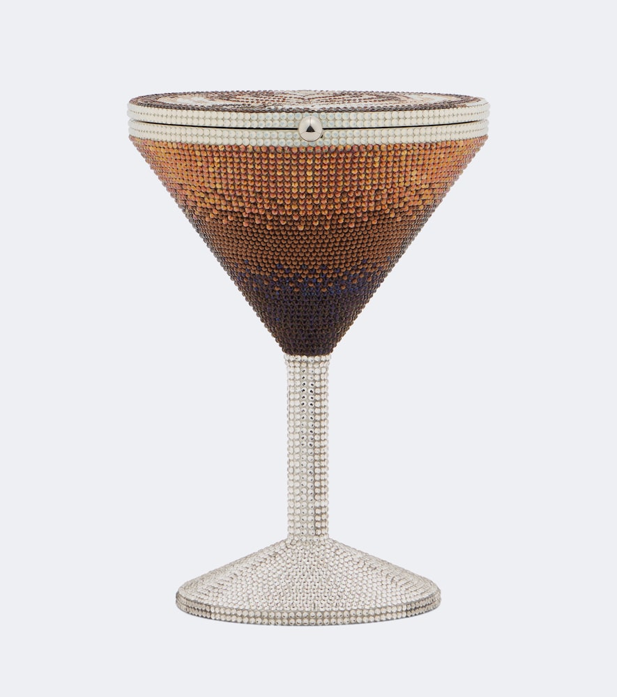 Verzierte Clutch Martini Espresso