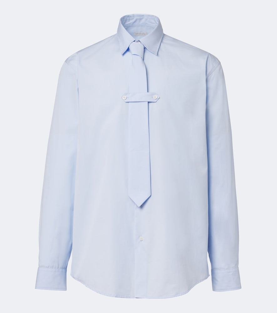 Dries Van Noten Cotton poplin shirt with tie　ドリス ヴァン ノッテン コットン ポプリン シャツ ネクタイ付き Dries