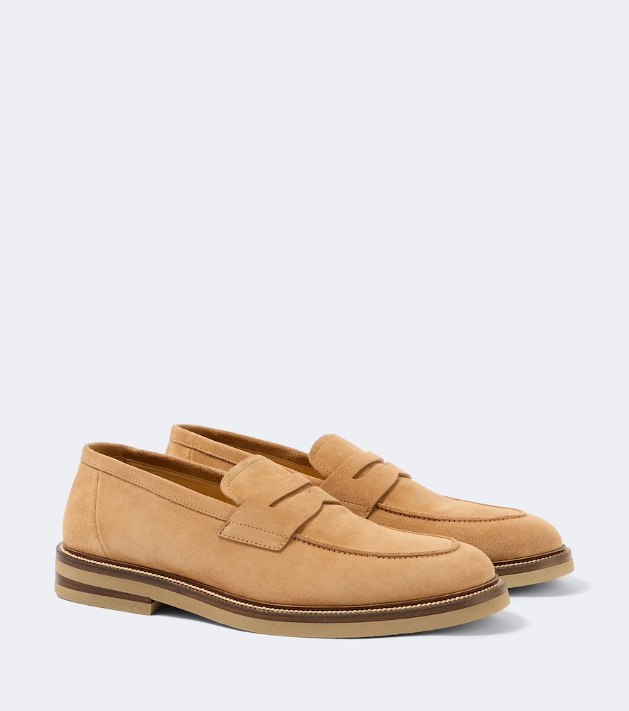Mocassini penny in suede