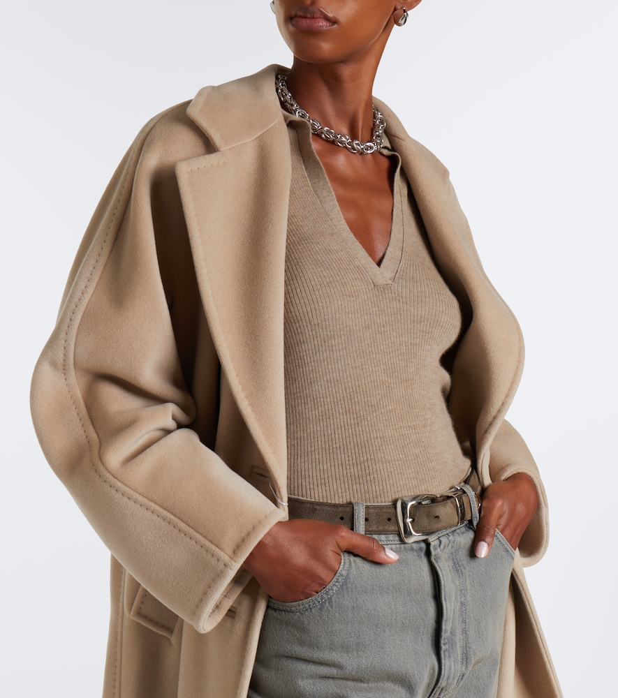 Ribbed-Knit Cashmere Polo Sweater