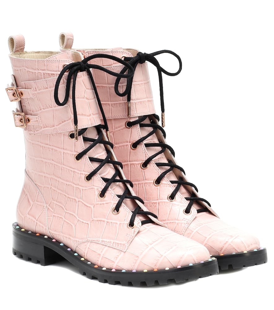 SOPHIA WEBSTER BESSIE LEATHER ANKLE BOOT,P00408903
