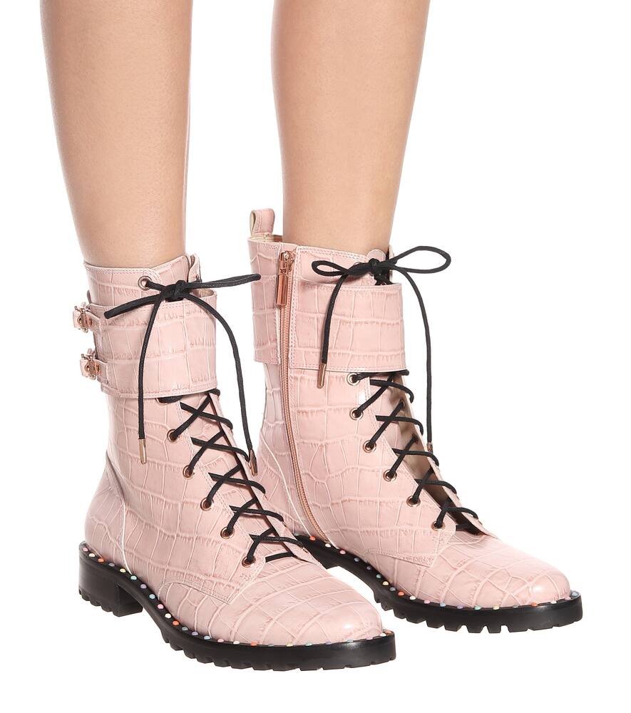 SOPHIA WEBSTER BESSIE LEATHER ANKLE BOOT,P00408903