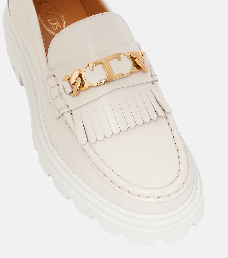  Tod's Tod's Fringed Leather Loafers 