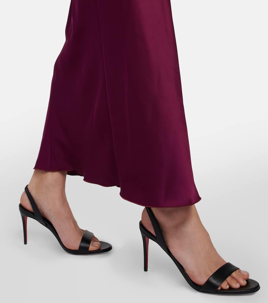 Christian Louboutin O Marylin 85 Black Leather Sandals In Black