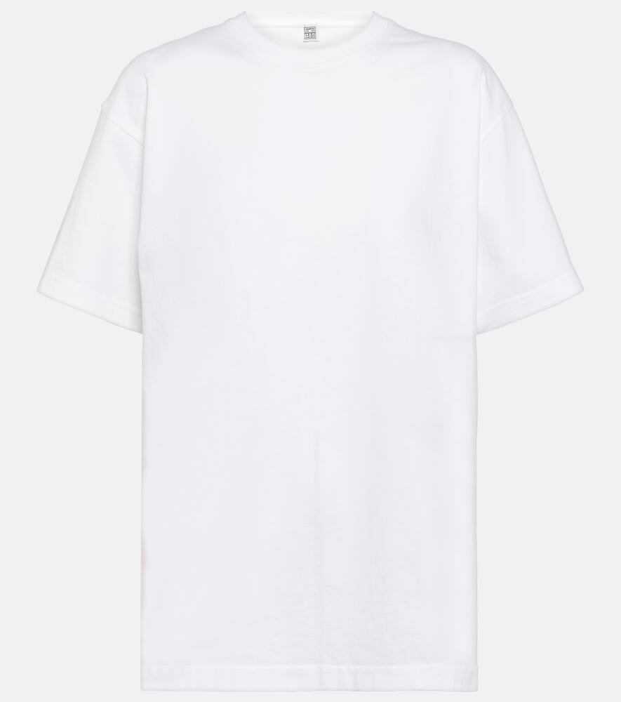 Oversized cotton tee off-white – Totême