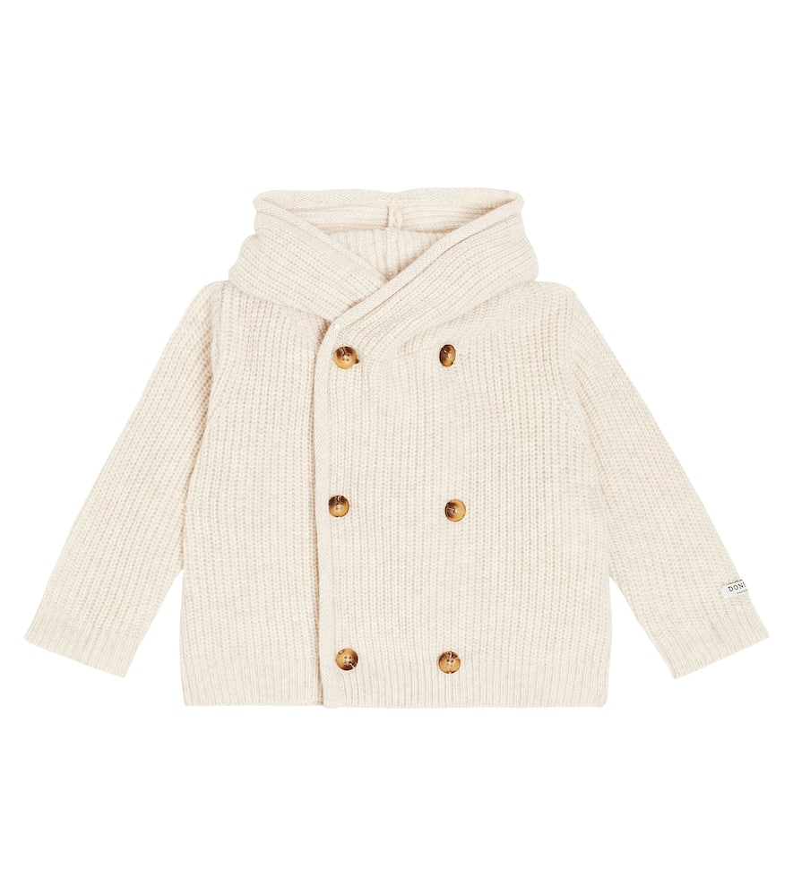 Donsje Baby Tristan ribbed-knit wool cardigan