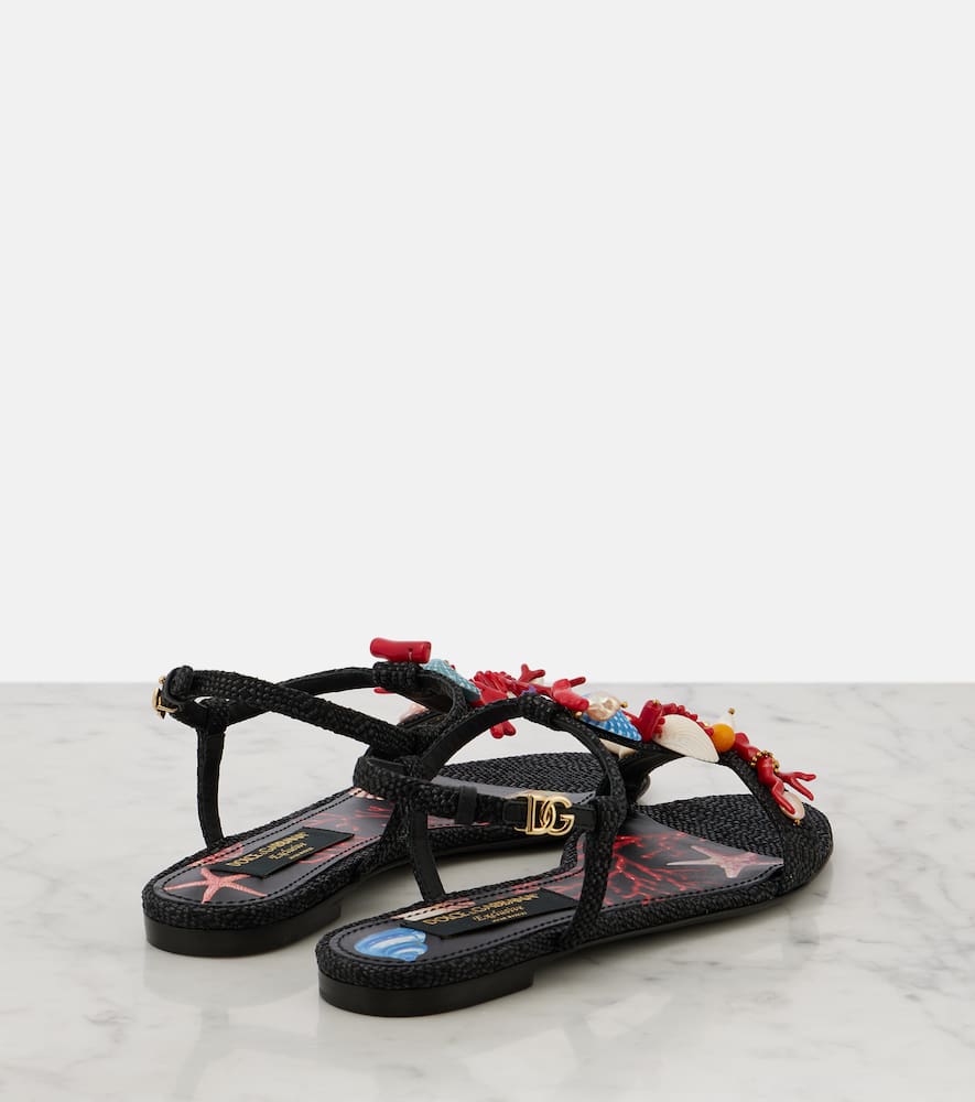 Dolce & Gabbana Capri Embellished Sandals In Multicoloured