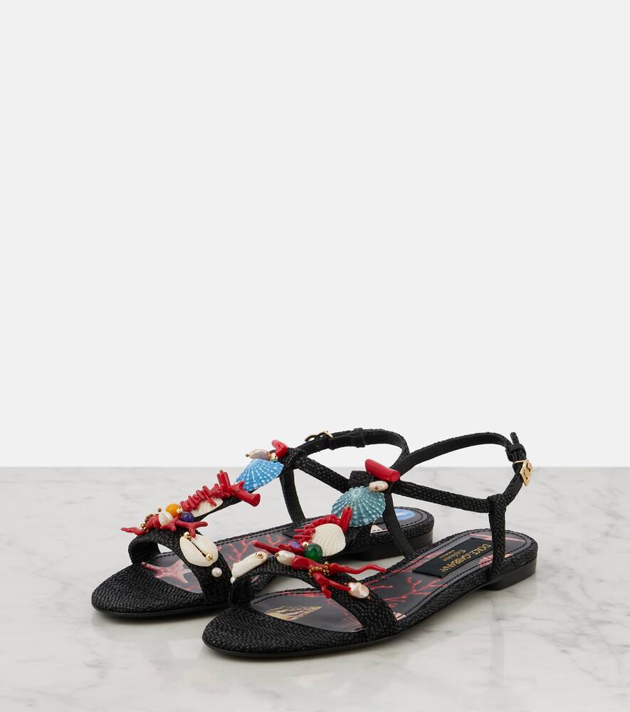 Dolce & Gabbana Capri Embellished Sandals In Multicoloured