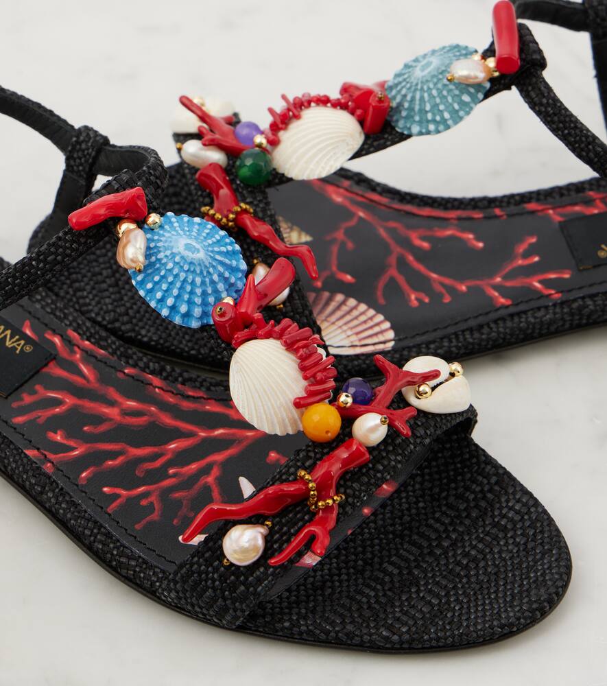 Dolce & Gabbana Capri Embellished Sandals In Multicoloured