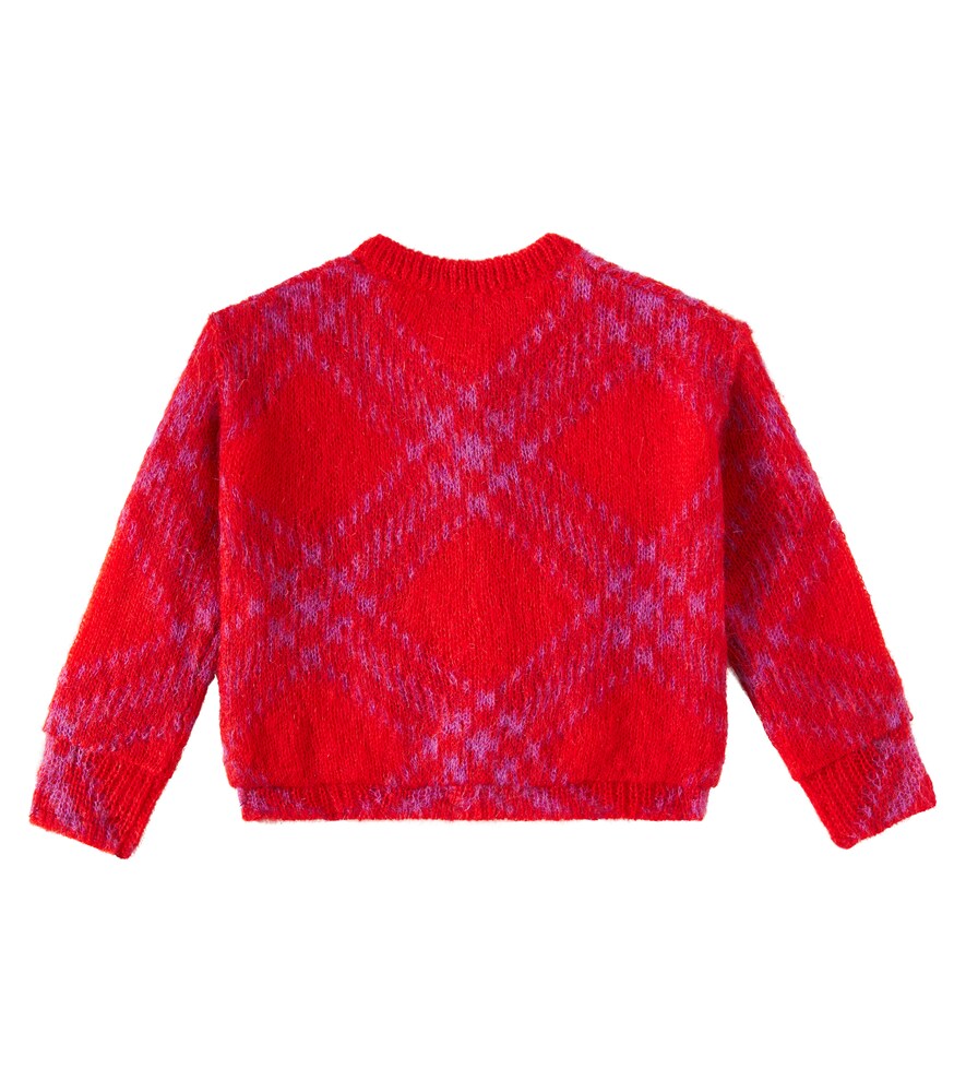  Burberry Kids Burberry Kids Burberry Check Wool-blend Cardigan 