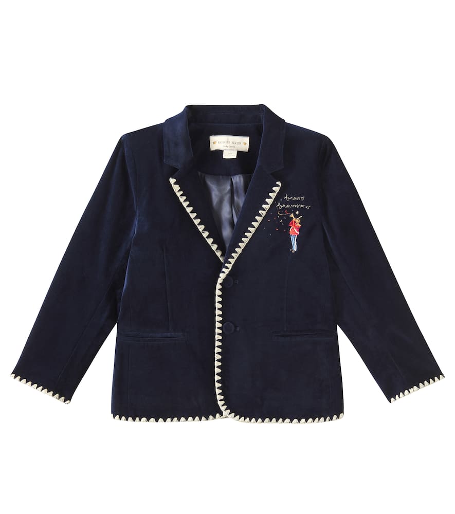 Konges Sløjd Rocky embroidered velvet blazer