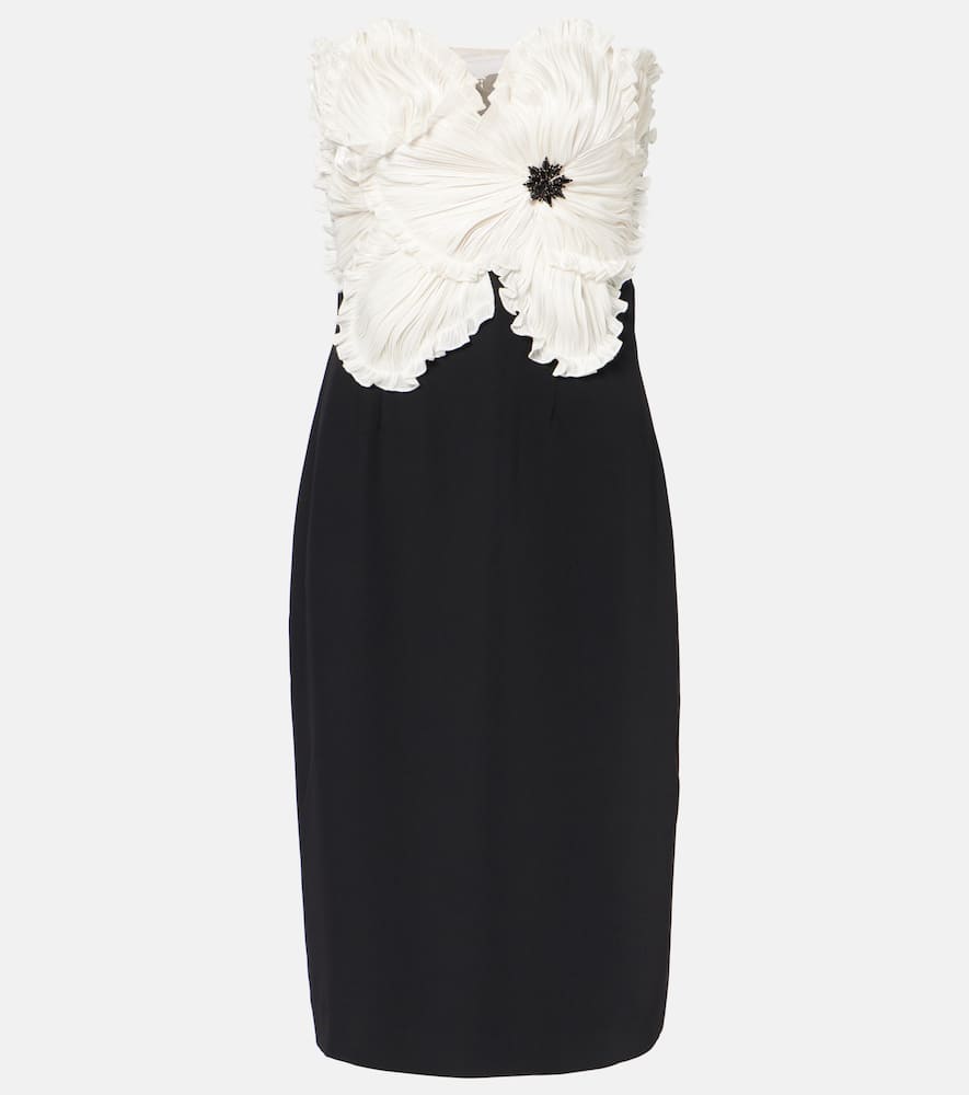 Callula floral-appliqué embellished minidress