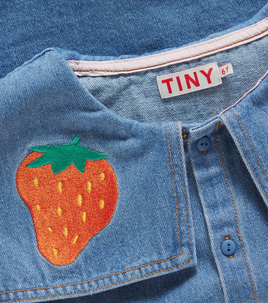 TINYCOTTONS STRAWBERRIES DENIM BLOUSE