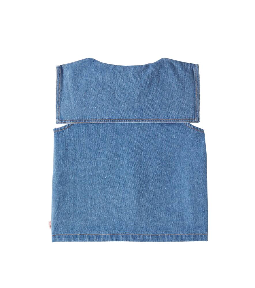 TINYCOTTONS STRAWBERRIES DENIM BLOUSE