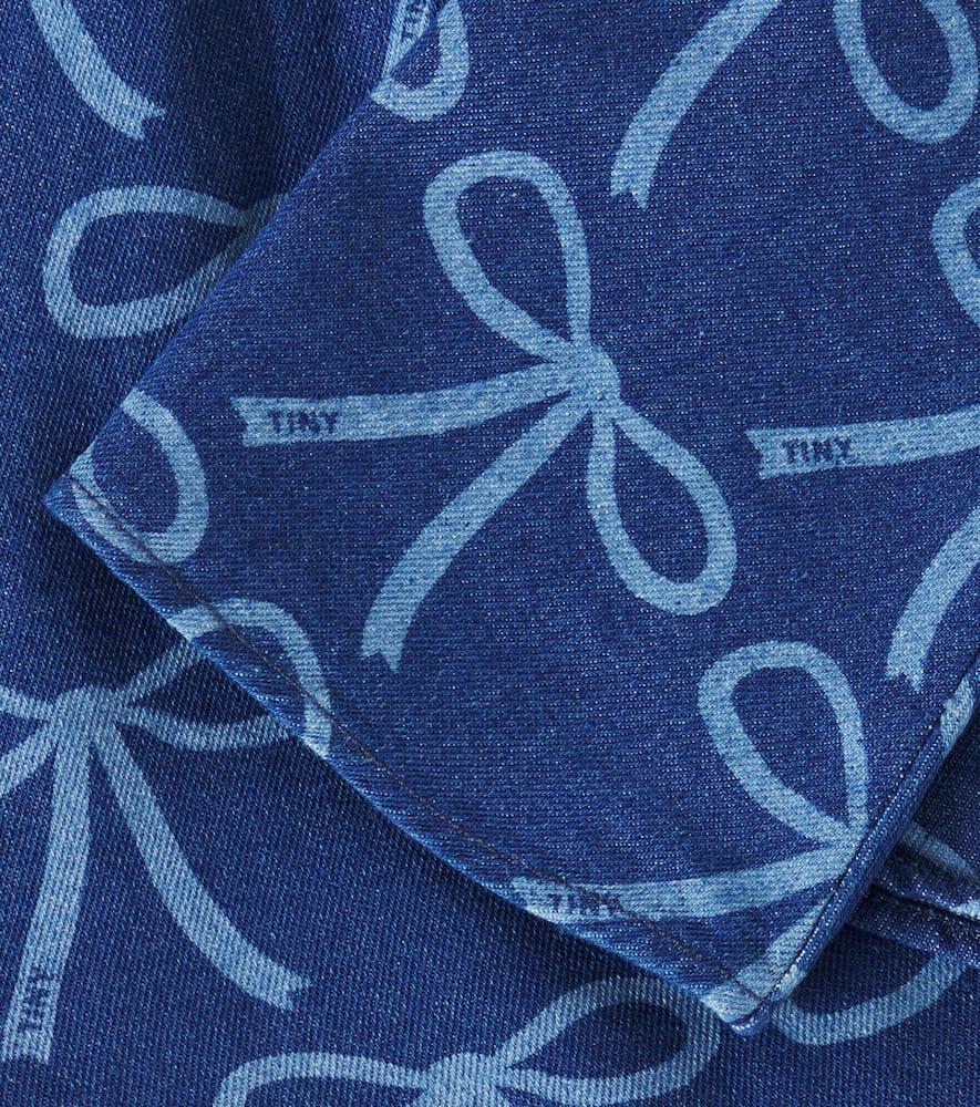 TINYCOTTONS BOWS DENIM SKIRT