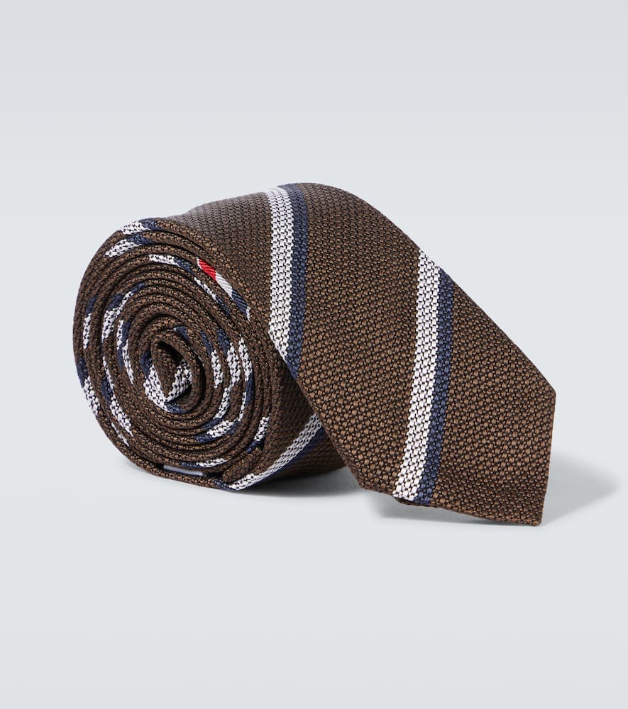 Striped silk tie