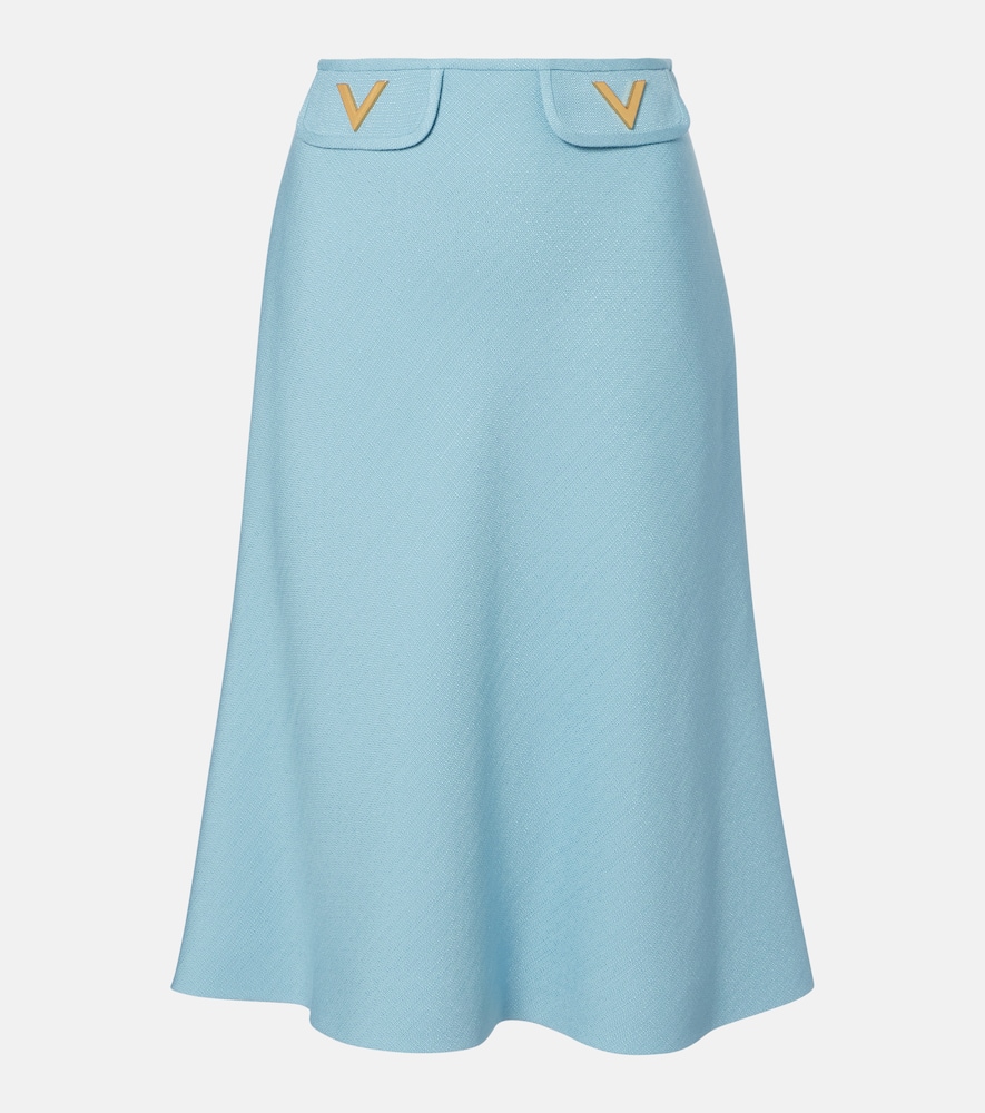 VLogo canvas midi skirt