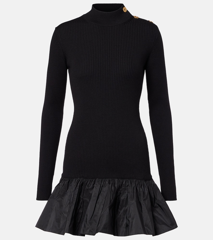 Patou Ruffled Wool Minidress