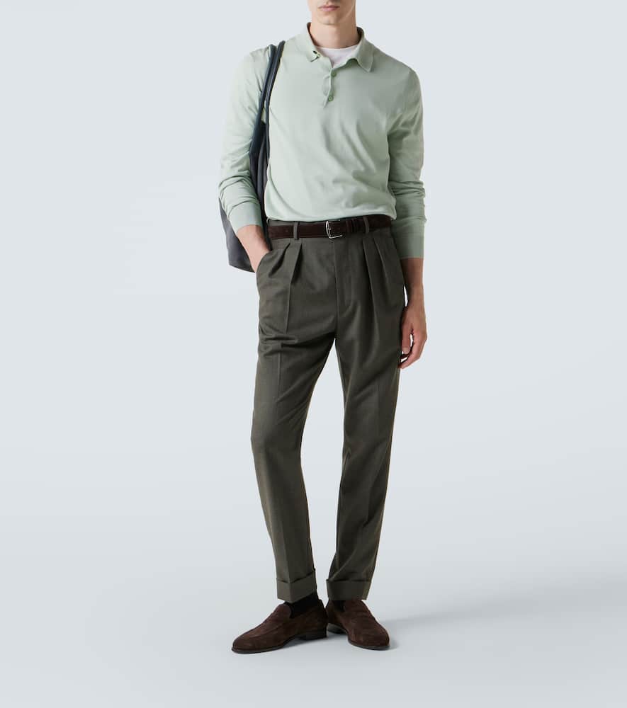 Loro Piana Cotton Polo Shirt In Green