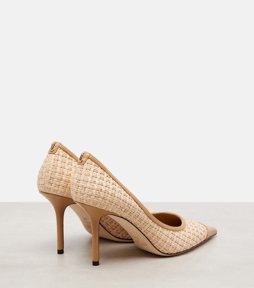 Jimmy Choo Love 85 Raffia-effect Pumps