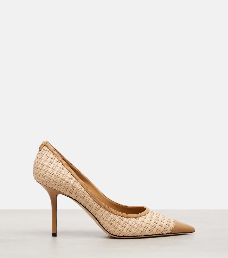 Jimmy Choo Love 85 Raffia-effect Pumps