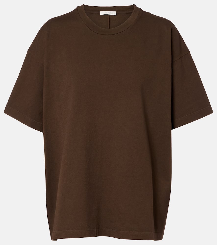 The Row Lavinia Oversized Cotton T-shirt In Brown