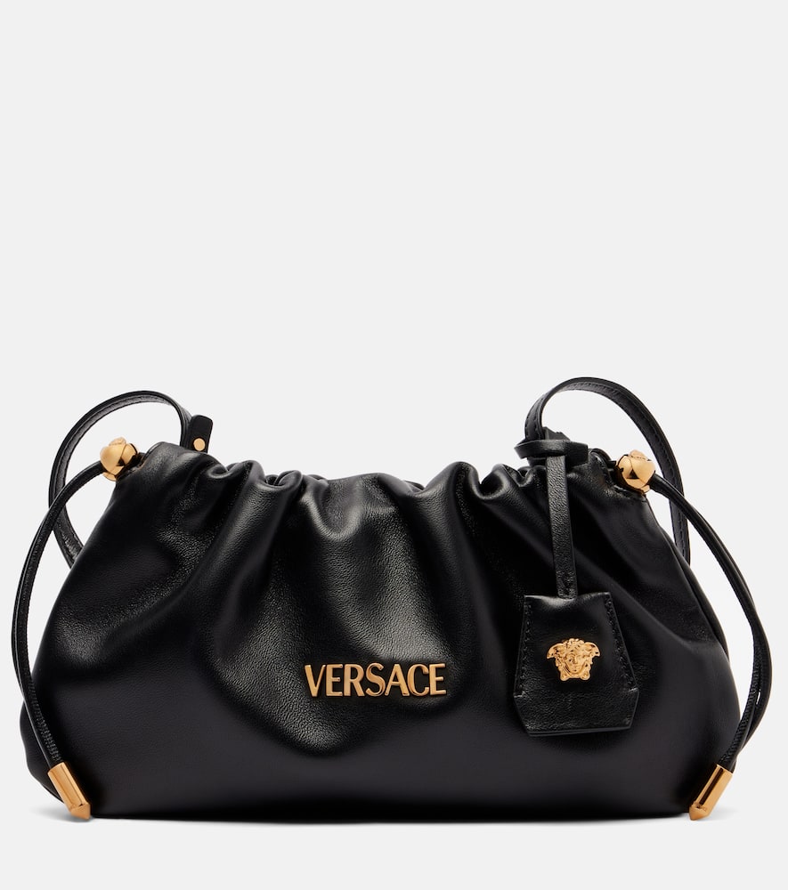Versace Tag Mini Aus Leder In Black