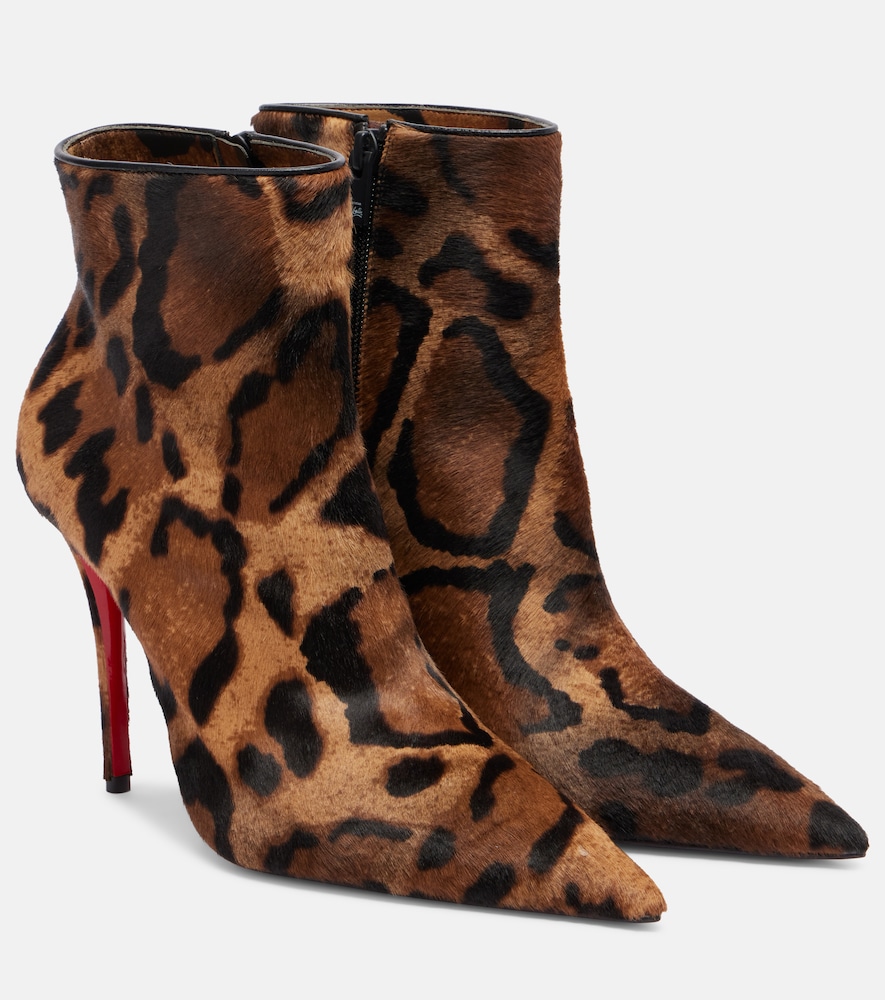 Christian Louboutin Miss Z 100 calf hair ankle boots