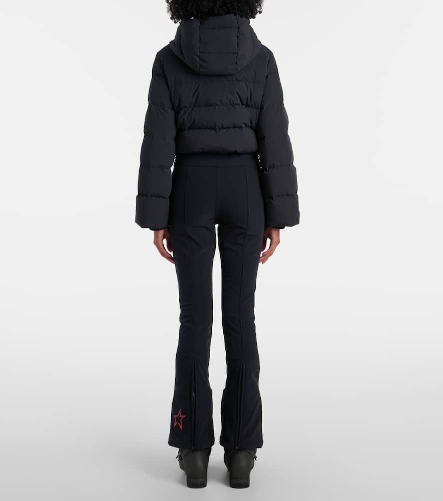 Perfect Moment Polar Flare Down Ski Suit In Black