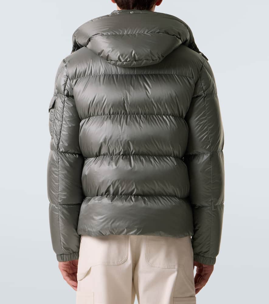 Moncler Couyere Short Down Jacket With Hood In Gray